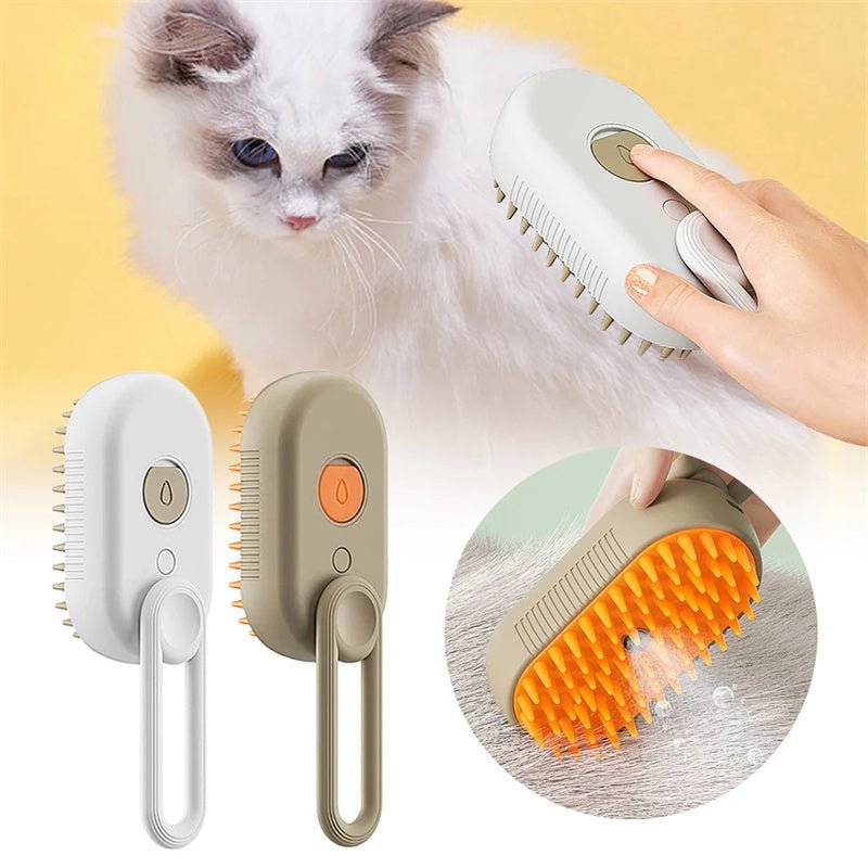 3 - in - 1 Electric Steam Brush for Cats & Dogs | Steamy Grooming & Hair Removal Comb - Ferano Pet3 - in - 1 Electric Steam Brush for Cats & Dogs | Steamy Grooming & Hair Removal CombFerano Pet3 - in - 1 Electric Steam Brush for Cats & Dogs | Steamy Grooming & Hair Removal CombSetUSB
