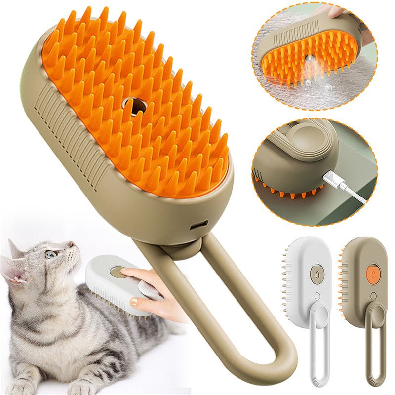 3 - in - 1 Electric Steam Brush for Cats & Dogs | Steamy Grooming & Hair Removal Comb - Ferano Pet3 - in - 1 Electric Steam Brush for Cats & Dogs | Steamy Grooming & Hair Removal CombFerano Pet3 - in - 1 Electric Steam Brush for Cats & Dogs | Steamy Grooming & Hair Removal CombLight PurpleUSB