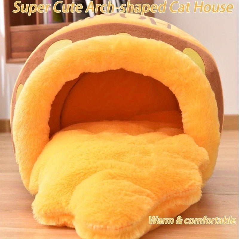 Adorable Honey Jar Theme Cat Bed - Ferano PetAdorable Honey Jar Theme Cat BedFerano PetAdorable Honey Jar Theme Cat BedCat Cave Bed