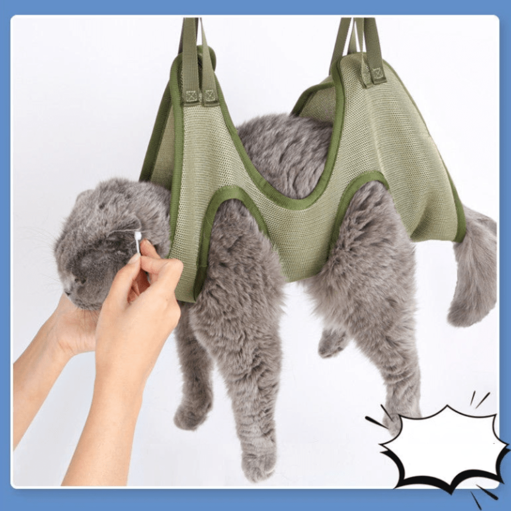 Cat Grooming Restraint Bag with Hammock - Ferano PetCat Grooming Restraint Bag with HammockFerano PetCat Grooming Restraint Bag with Hammock6 - 10KGBlue