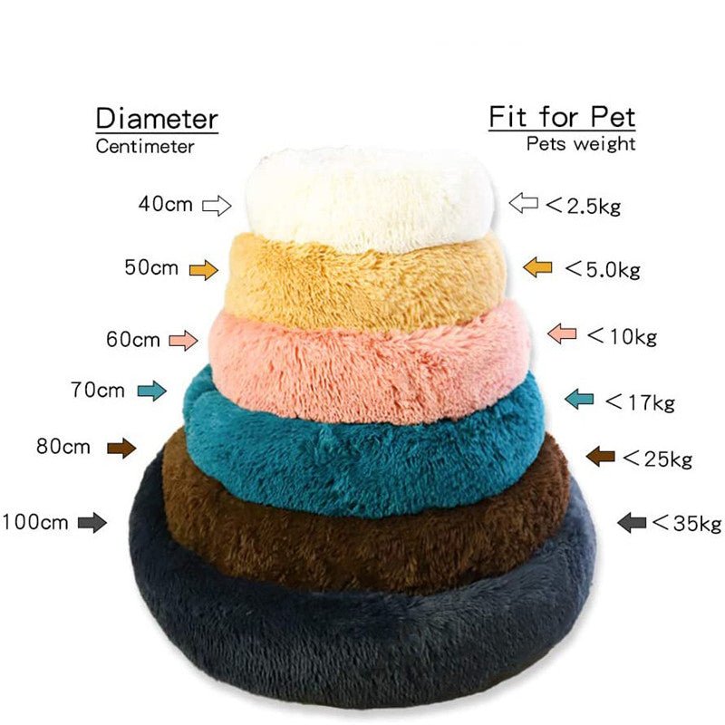 Comfortable Donut Bed for Pets - Ferano PetComfortable Donut Bed for PetsFerano PetComfortable Donut Bed for PetsSize SBeige