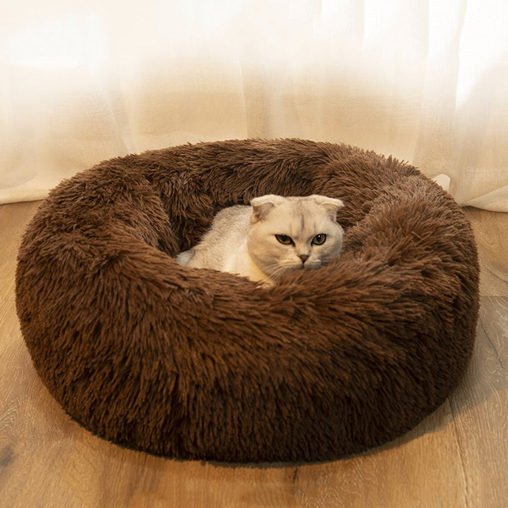 Comfortable Donut Bed for Pets - Ferano PetComfortable Donut Bed for PetsFerano PetComfortable Donut Bed for PetsSize SBeige