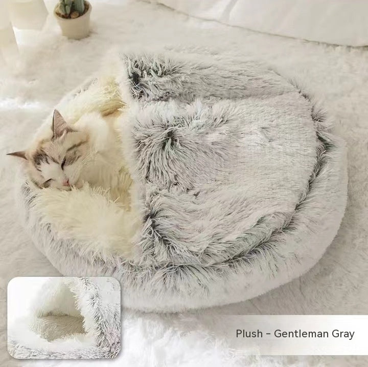Cozy 2 - in - 1 Pet Bed | Warm Cave House for Dogs & Cats - Ferano PetCozy 2 - in - 1 Pet Bed | Warm Cave House for Dogs & CatsFerano PetCozy 2 - in - 1 Pet Bed | Warm Cave House for Dogs & CatsBrown 40cm setC