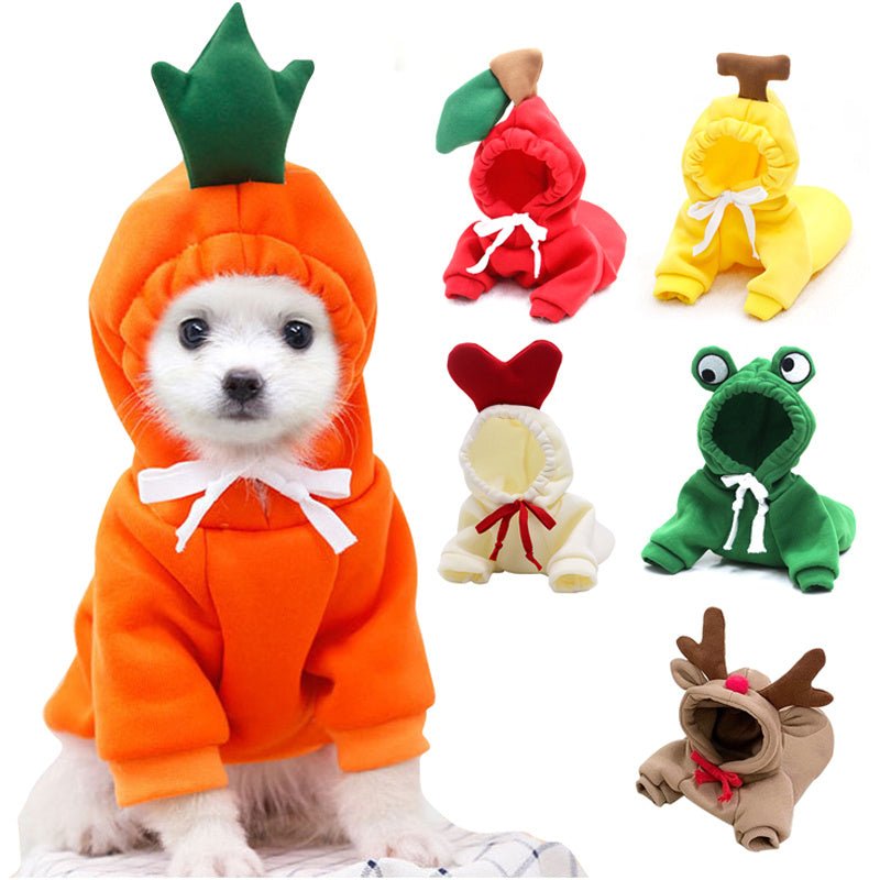 Cute Fruit Dog Clothes For Small Dogs Hoodies Winter Warm Fleece Pet - Ferano PetCute Fruit Dog Clothes For Small Dogs Hoodies Winter Warm Fleece PetFerano PetCute Fruit Dog Clothes For Small Dogs Hoodies Winter Warm Fleece PetXS4 Style