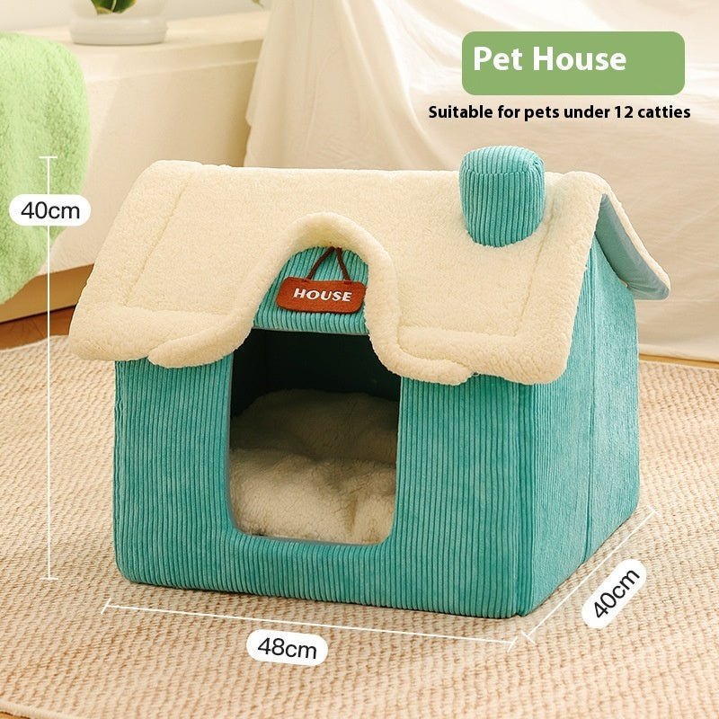 Cute Warm Cartoon Pet House Bed | Cozy Winter Home - Ferano PetCute Warm Cartoon Pet House Bed | Cozy Winter HomeFerano PetCute Warm Cartoon Pet House Bed | Cozy Winter HomeSmall Villa Lawn Mat ToysSuitable For Pets Within 5kg