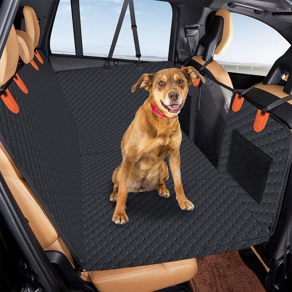 Dog Car Back Seat Cover With Zippered Mesh Storage Bag - Ferano PetDog Car Back Seat Cover With Zippered Mesh Storage BagFerano PetDog Car Back Seat Cover With Zippered Mesh Storage BagBlack
