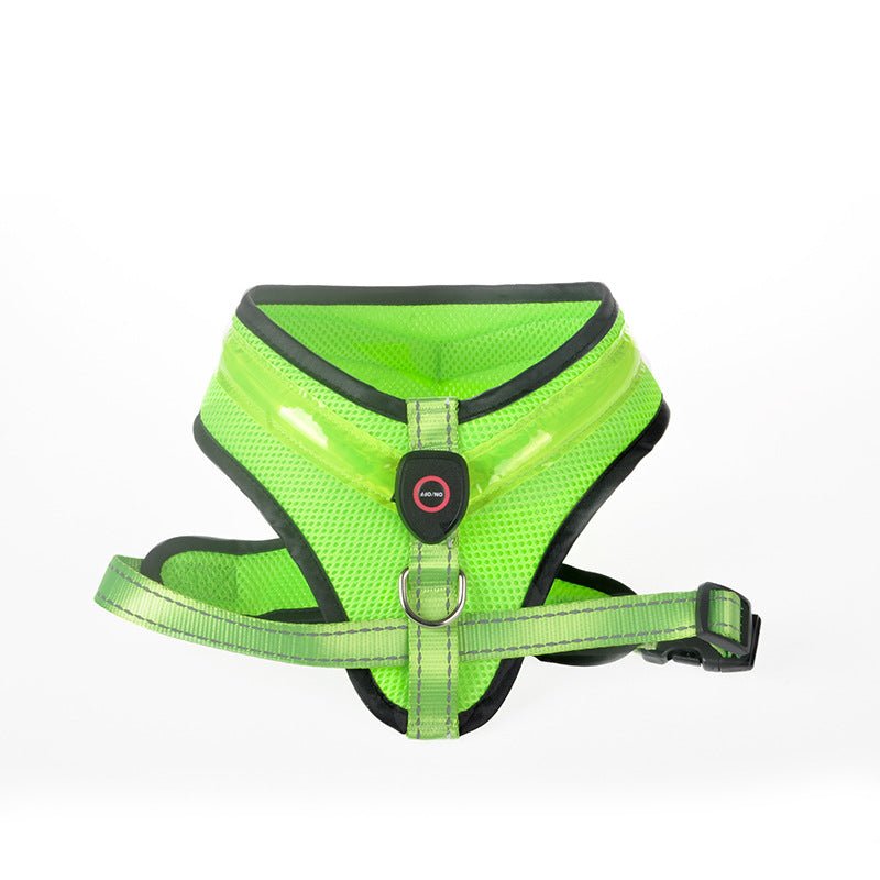 LED Safety Dog Harness – USB Rechargeable & Reflective - Ferano PetLED Safety Dog Harness – USB Rechargeable & ReflectiveFerano PetLED Safety Dog Harness – USB Rechargeable & ReflectiveGreenL