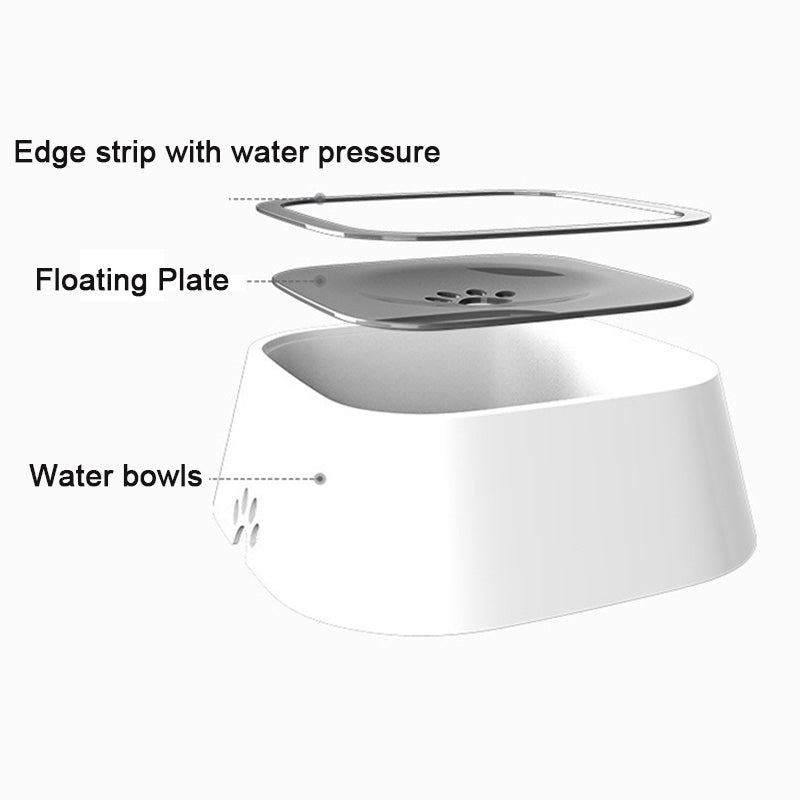 Pet Floating Bowl no Water Splashing - Ferano PetPet Floating Bowl no Water SplashingFerano PetPet Floating Bowl no Water SplashingWhite