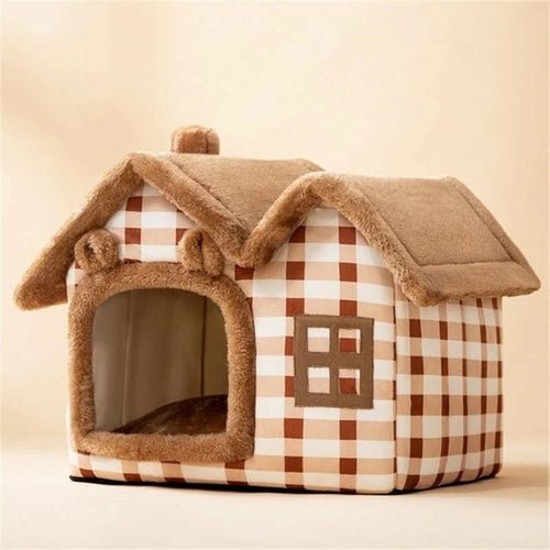 Removable Roof Plush Pet House - Ferano PetRemovable Roof Plush Pet HouseFerano PetRemovable Roof Plush Pet HouseSBrown