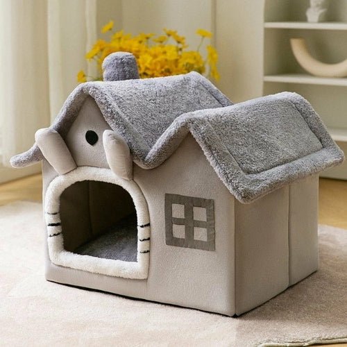 Removable Roof Plush Pet House - Ferano PetRemovable Roof Plush Pet HouseFerano PetRemovable Roof Plush Pet HouseMGray