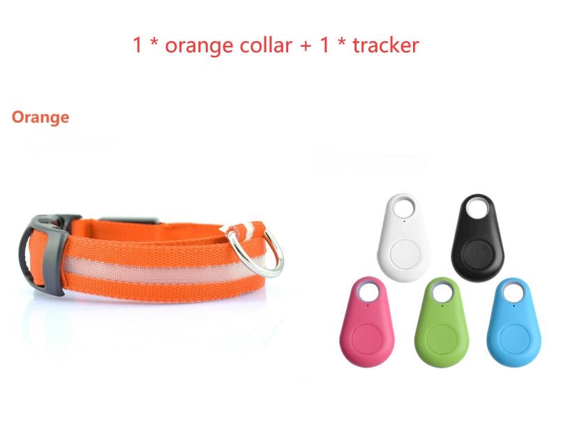 Safety Dog LED Collar - Ferano PetSafety Dog LED CollarFerano PetSafety Dog LED CollarOrange x trackerL